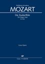 Text: "Wolfgang Amadeus Mozart", "Die Zauberflöte", "The Magic Flute", "KV 620", "Carus Opera". Blaues Coverdesign.