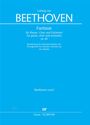 Blauer Hintergrund mit weißem Text: "Ludwig van Beethoven, Fantasie für Klavier, Chor und Orchester op. 80". Logo unten.