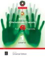 "Easy Christmas Carols for 6 hands at 1 piano" von Mike Cornick. Grüne Hände überlagern sich auf weißem Hintergrund.