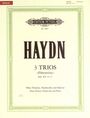 Joseph Haydn: 3 Trios für Flöte (Violine), V, Noten