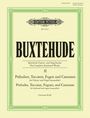Musikalbum-Cover mit dem Text: "BUXTEHUDE", "Sämtliche Clavier- und Orgelwerke II", "Edition Peters". Verzierter grüner Rahmen.