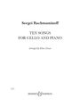 Sergej Rachmaninoff: Ten Songs for Cello and Piano, Noten