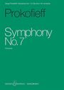 Text: "Serge Prokofieff / Symphony No. 7 in C# minor / Full score". Großes, schlichtes Design, grüne Farbe.