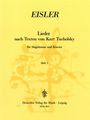 Hanns Eisler (1898-1962): Lieder nach Texten von Kurt Tucholsky, Noten