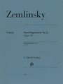 "Zemlinsky Streichquartett Nr. 3 Opus 19, Urtext, G. Henle Verlag." Blaues Cover mit schlichtem Design und einem Logo.