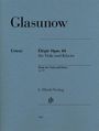 Alexander Glasunow: Élégie op 44 für Viola und Klavier, Noten