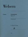 Anton Webern: Variationen op. 27, Buch