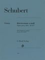 „Schubert, Klaviersonate a-moll, Opus post. 164, D 537, Urtext, G. Henle Verlag“. Hellblaue Titelseite.