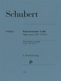 Schubert, Klaviersonate A-dur, Opus post. 120, D 664, G. Henle Verlag, Logo in der Mitte, hellblauer Hintergrund, 1559.