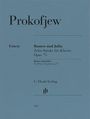 "Prokofjew, Romeo und Julia, Zehn Stücke für Klavier, Opus 75. G. Henle Verlag." Blaue, schlichte Gestaltung.