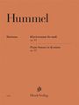 Titel: "Hummel". 
Horizons: "Klaviersonate fis-moll op. 81". 
Logo von Henle Verlag unten mittig.
