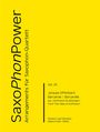 "SaxoPhonPower Arrangements für Saxophon-Quartett. Vol. 25, Jacques Offenbach, Barcarole. Gelber Hintergrund."