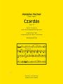 Auf gelbem Hintergrund: "Adolphe Fischer (1847–1891) Czardás opus 10" mit Notenbild darunter.