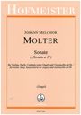 Johann Melchior Molter: Sonate für Violine, Harfe, Cembalo (oder Orgel) und Violoncello ad lib., Noten