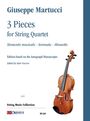 "Giuseppe Martucci - 3 Pieces for String Quartet" oben. Unten ein Cello mit Bogen, Logo von "Ut Orpheus".