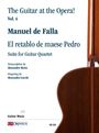 The Guitar at the Opera! Vol. 4, Manuel de Falla, Suite for Guitar Quartet. Holzelement einer klassischen Gitarre.