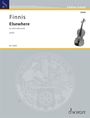„Elsewhere“ von Finnis für Violine mit Reverb, ED 14249, Edition Schott. Abbildung einer Violine rechts.