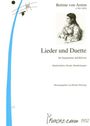 Bettina von Arnim: Lieder und Duette, Noten
