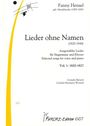 Fanny Mendelssohn-Hensel (1805-1847): Lieder ohne Namen Vol. 1: 1820-1827, Noten