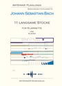 Johann Sebastian Bach: 11 langsame Stücke für Klarinette und Klavier, Noten