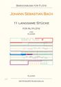 Johann Sebastian Bach: 11 langsame Stücke für Altflöte in G und Klavier, Noten