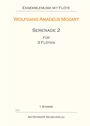 Wolfgang Amadeus Mozart: Serenade 2 für 3 Flöten, Noten
