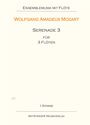 Wolfgang Amadeus Mozart: Serenade 3 für 3 Flöten, Noten