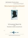 Wolfgang Amadeus Mozart (1756-1791): 12 kleine Duette für Trompete 6 Altsaxophon mit CD KV 487, Noten