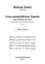 Widmar Hader: Vom menschlichen Dasein nach Gedichten von Rumi für Singstimme, Violine, Violoncello und Klavier (2015), Noten