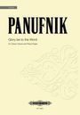 "Choral", "PANUFNIK", "Glory be to the Word for Unison Voices and Piano/Organ", "EDITION PETERS". Ornament im Hintergrund.