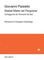 Giovanni Paisiello: Stabat Mater del Pergolese, Noten