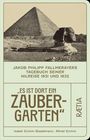 Text: "Jakob Philipp Fallmerayers Tagebuch seiner Nilreise 1831 und 1832", "Es ist dort ein Zaubergarten", "RAETIA". Foto der Sphinx und Pyramide.