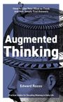 Text: "Augmented Thinking" von Edward Rozzo. Anleitung zum Denken. Illustration eines Männerkopfes mit Zahnrädern.