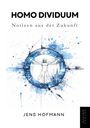 HOMO DIVIDUUM: Notizen aus der Zukunft, Jens Hofmann. Illustration: Vitruvianischer Mensch, blaue Splash-Effekte.