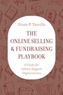 „The Online Selling & Fundraising Playbook“ von Diane P. Tuccillo. Hintergrund: Bücher und Dollarzeichen.