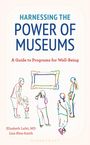„HARNESSING THE POWER OF MUSEUMS. A Guide to Programs for Well-Being“. Illustrationen von Menschen vor einem leeren Rahmen.