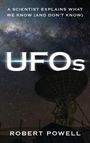 "UFOs" in großen Buchstaben. Darunter der Name "Robert Powell". Im Hintergrund ein Nachthimmel mit einer Radioteleskopschüssel.