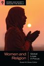 "WOMEN AND SOCIETY AROUND THE WORLD", "Women and Religion", "Global Lives in Focus", "Susan M. Shaw, Editor". Silhouette einer Frau im Sonnenuntergang betend.