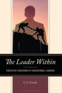 "The Leader Within: Executive Coaching of Educational Leaders. C.S. Grode." Silhouette zweier Personen, die sich helfen.