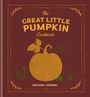 "The Great Little Pumpkin Cookbook" von Michael Krondl. 
Goldener Kürbis auf dunklem Hintergrund, verzierte Ecken.