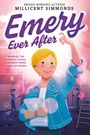 „Award-winning actress Millicent Simmonds. Emery Ever After.“ Illustration eines lächelnden Kindes mit Skript in der Hand.