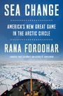 "SEA CHANGE" steht über einem eisigen Meer, das von einem Eisbrecher durchquert wird. Blau-weiße Farbtöne dominieren.