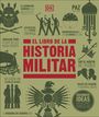 "El libro de la historia militar" steht zentral. Rundherum sind Illustrationen von Kriegern, Waffen und Symbolen.