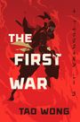Text: „The First War“, „A Thousand Li 3“, „Tao Wong“. Illustration: Silhouette eines Kämpfers auf rotem Hintergrund.