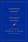"COMMON SENSE THOMAS PAINE" in Orange, blauem Hintergrund. Einführung von Gordon S. Wood, Pulitzer-Preisträger. Blatt-Symbol.