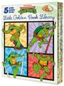 5 Little Golden Books, Little Golden Book Library. Illustration von vier ninjaähnlichen, maskierten Schildkröten in Kampfposen.