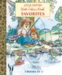 Text: "LITTLE CRITTER® Little Golden Book® FAVORITES", "3 BOOKS IN 1!" Zwei pelzige Figuren angeln an einem Fluss.