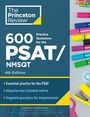 "600 Practice Questions for the PSAT/NMSQT, 4th Edition. Buntstifte und Büroklammern rechts."