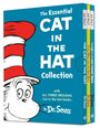 "The Essential Cat in the Hat Collection" mit Zeichnung einer Katze mit rot-weißem Hut. Drei Bücher im Set von Dr. Seuss.