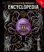 Text: "Dungeons & Dragons Encyclopedia". Illustration: Ein einäugiges, violettes Monster mit Tentakeln, umgeben von Figuren und einem Drachen.